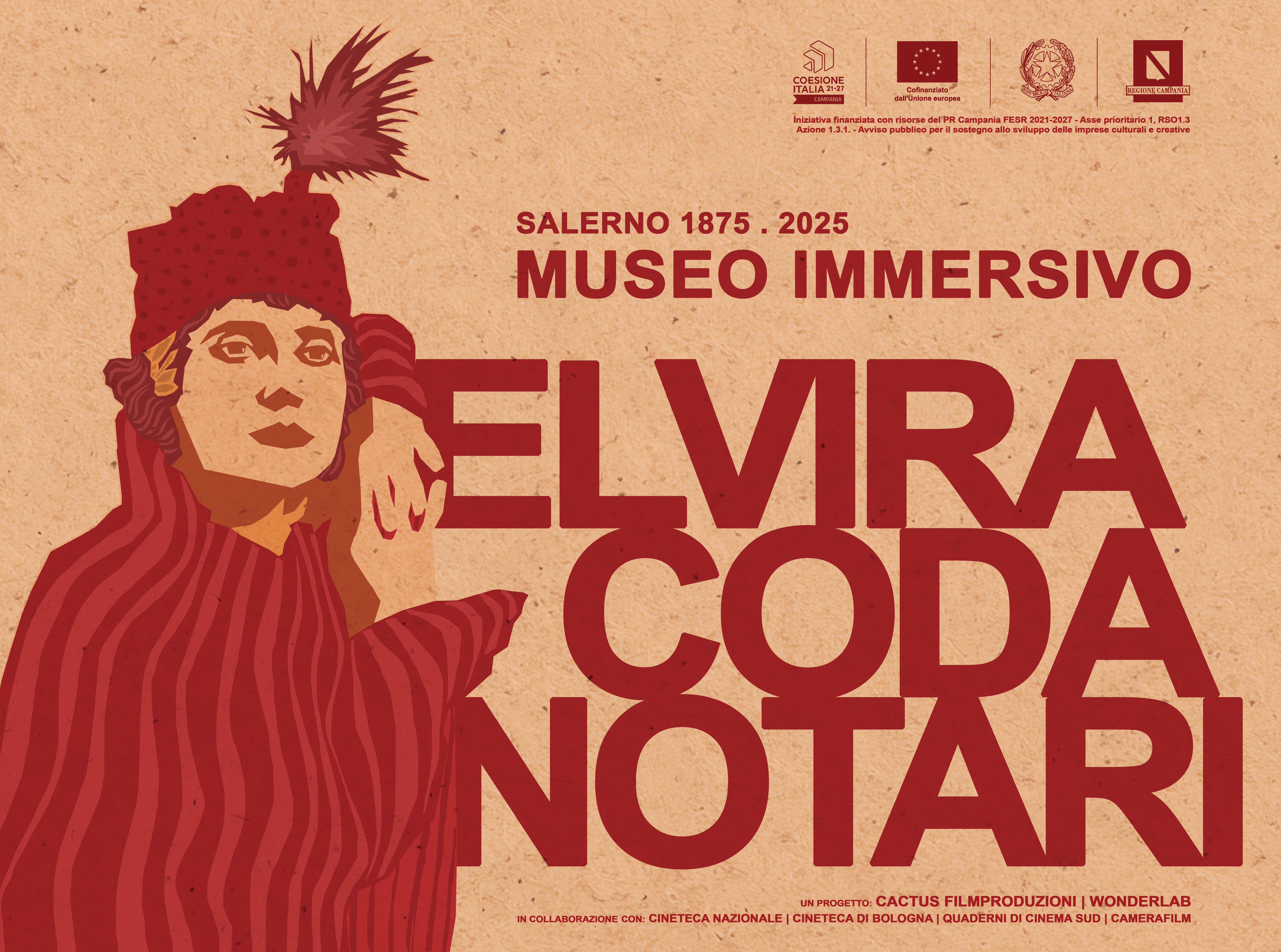 Locandina illustrata di Elvira Notari, la prima regista del cinema italiano